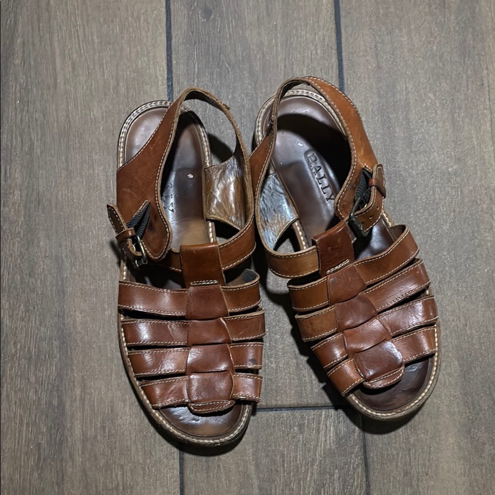 Bally Brown Leather Sandals